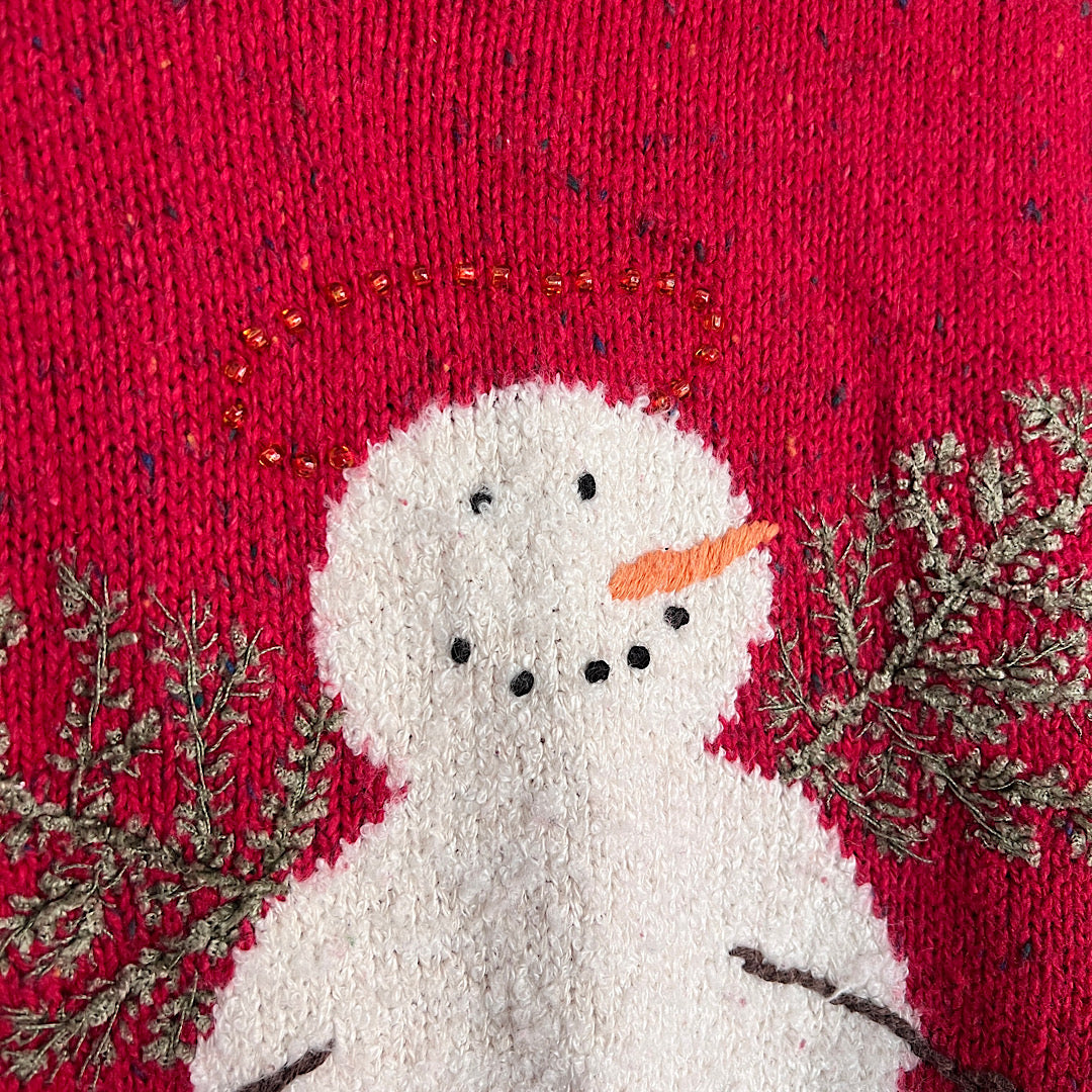 Vintage Northern Isles Snowman Embroidered Crewneck Sweater