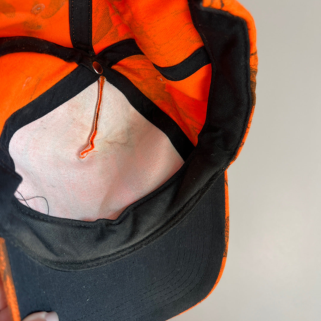 Vintage Blaze Orange Camo Hat