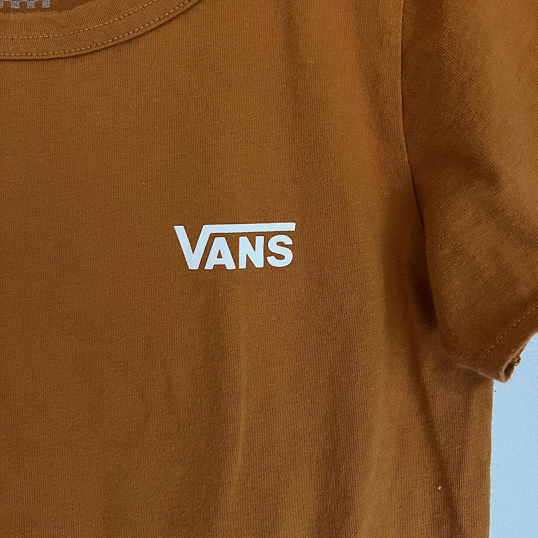Vans Burnt Orange Checkerboard Logo Graphic Tee