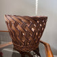 Vintage Wicker Woven  Plant Basket - Large