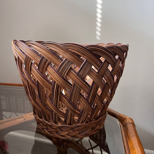 Vintage Wicker Woven  Plant Basket - Large