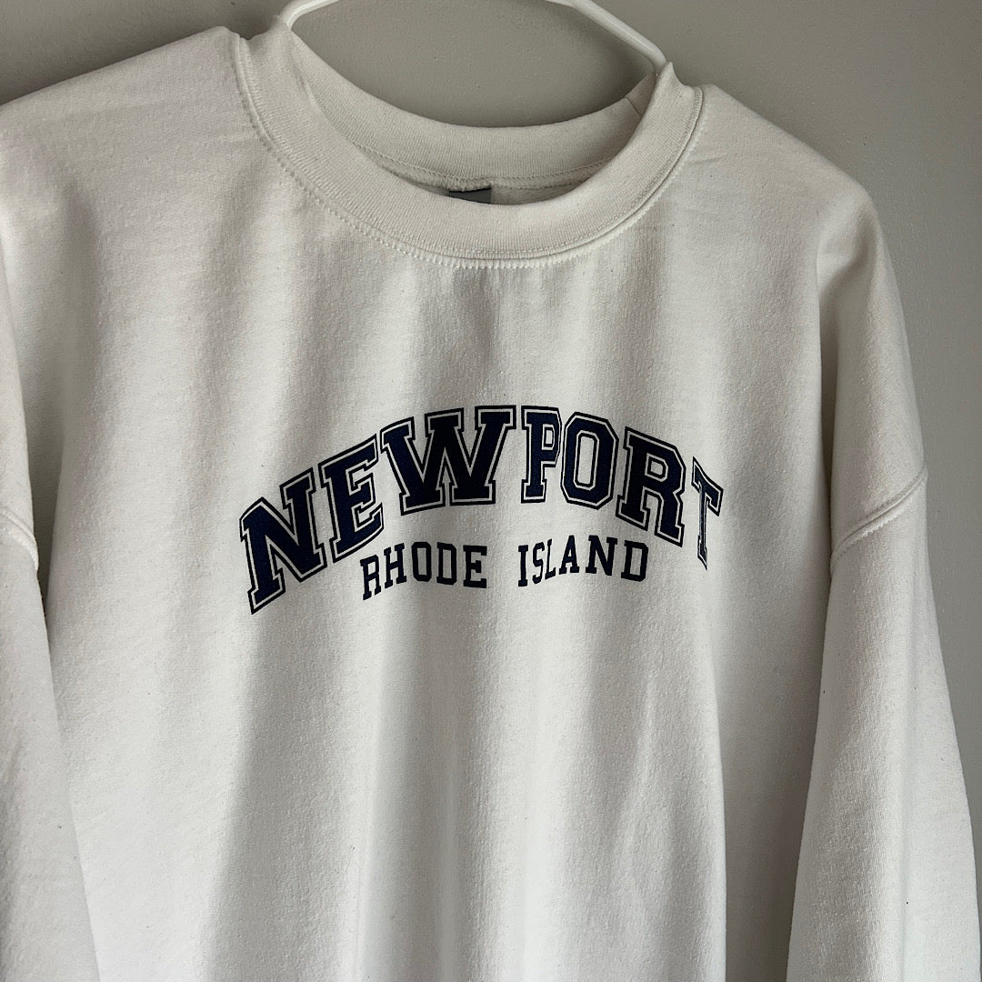 Newport Rhode Island White Crewneck Sweatshirt