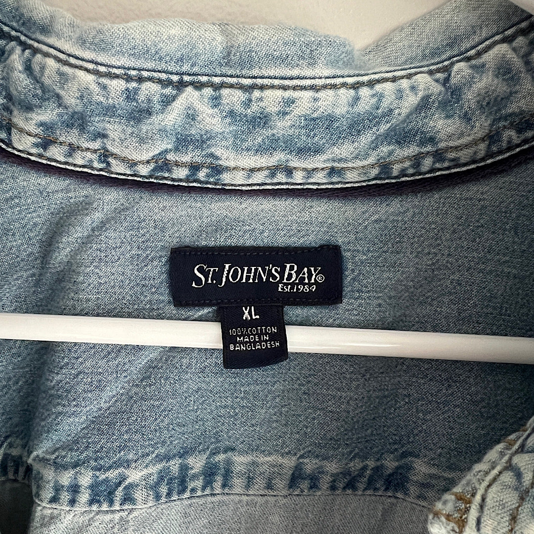 Vintage St. Johns Bay Denim Button Down Shirt