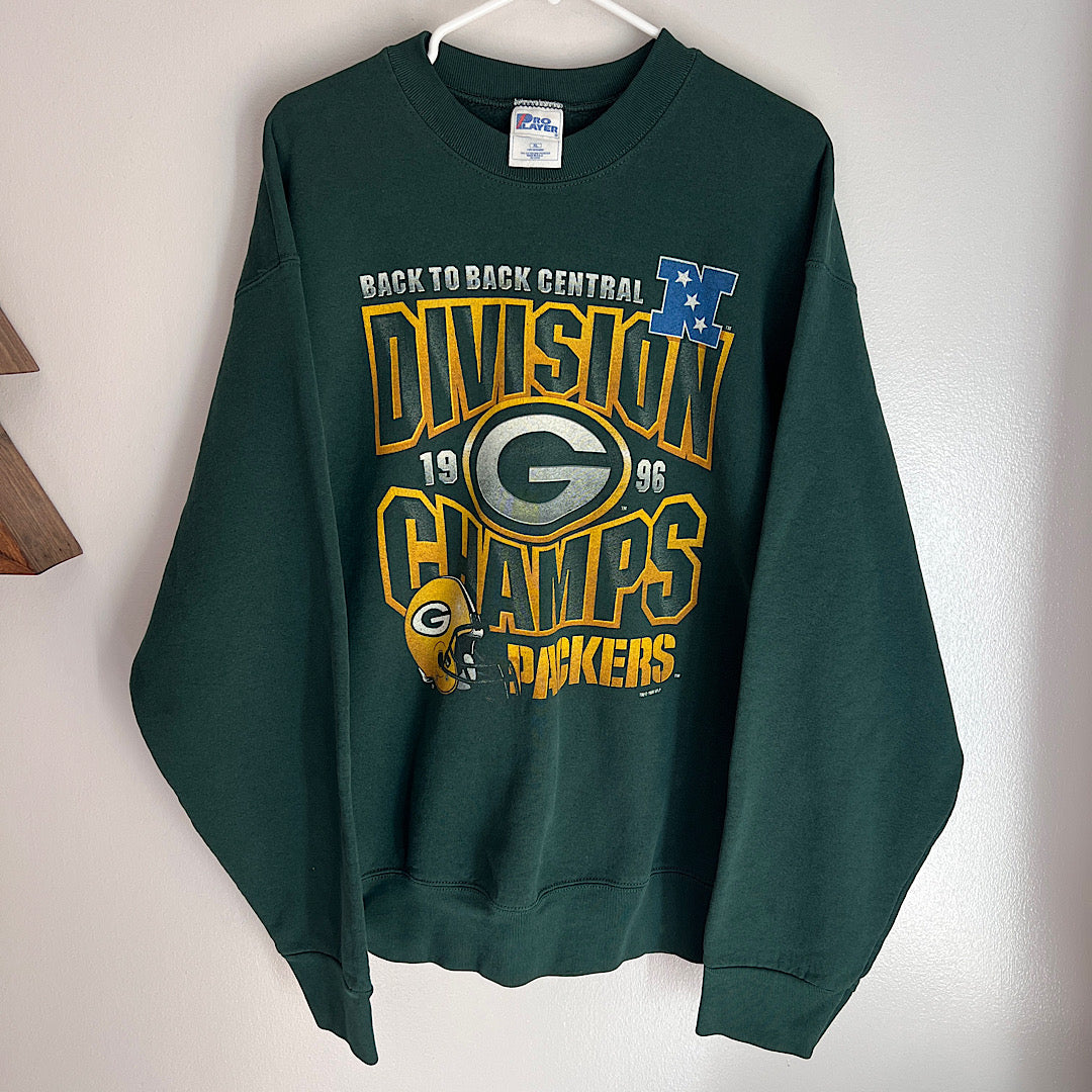 Vintage 1996 Packers Division Champs Crewneck Sweatshirt