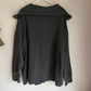 Aerie 1/4 Zip Ribbed Collar Charcoal Pullover Sweatshirt