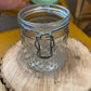 Hobnail Glass Jar with Jade Green Lid