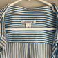 Vintage Liz Claiborne Blue and White Striped Lightweight Button Up Shirt