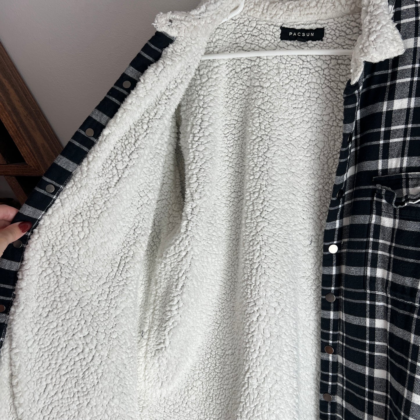 Pacsun Sherpa Lined Flannel Shacket