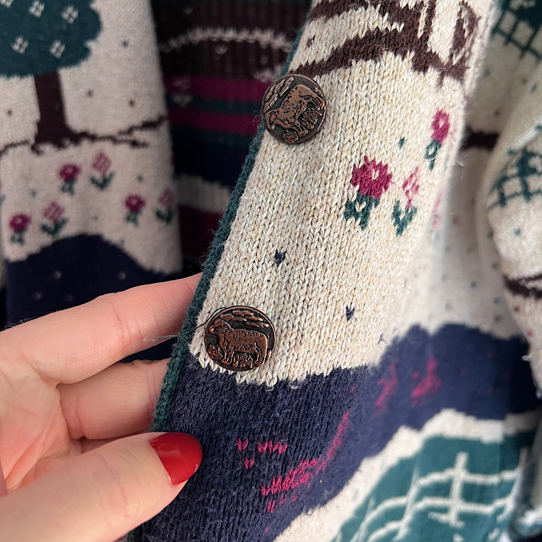 Vintage Northern Reflections Country Cardigan Sweater
