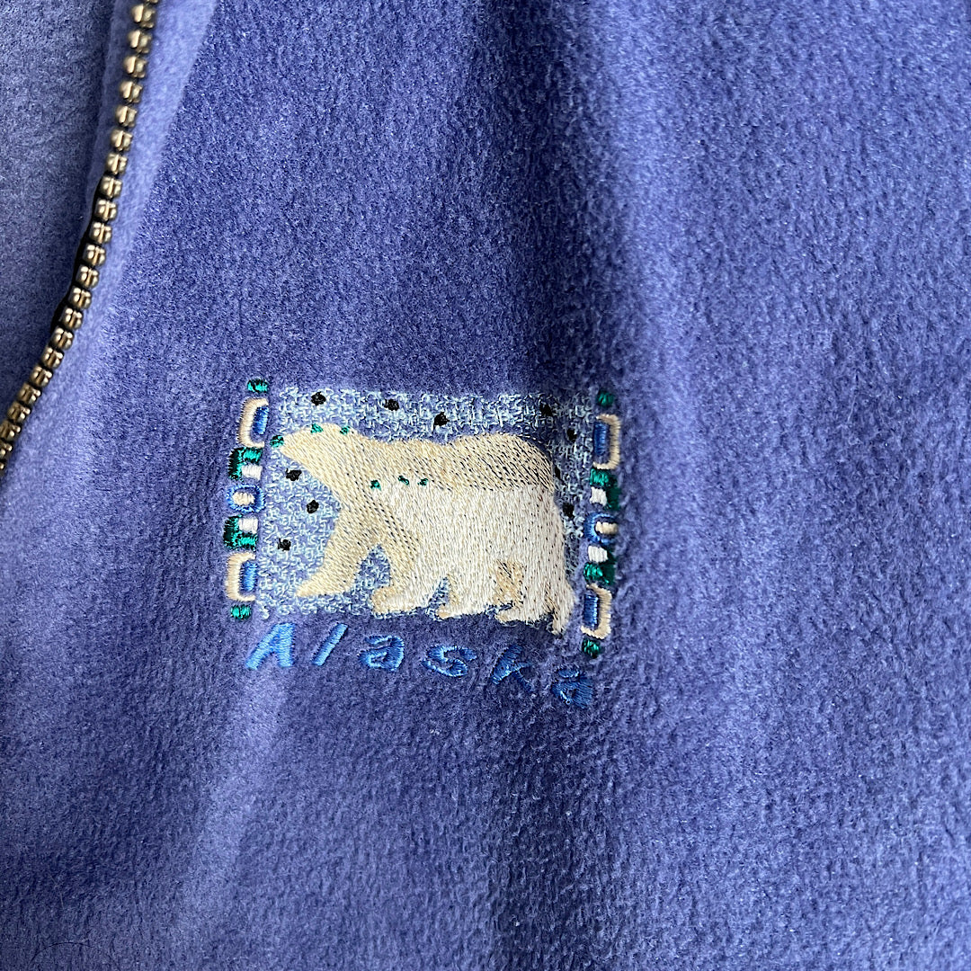 Vintage Alaska Embroidered Fleece Vest