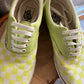Vans Authentic Lime Checkerboard Sneakers (9.5 women's)