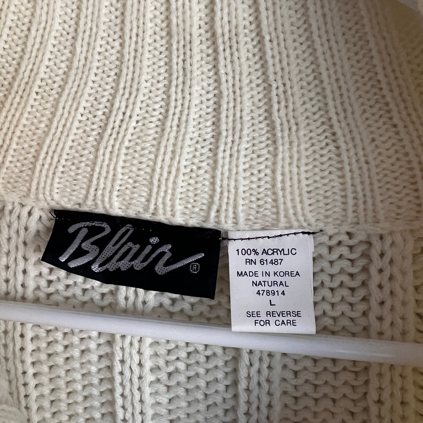 Vintage Blair Chunky Knit Zip Sweater
