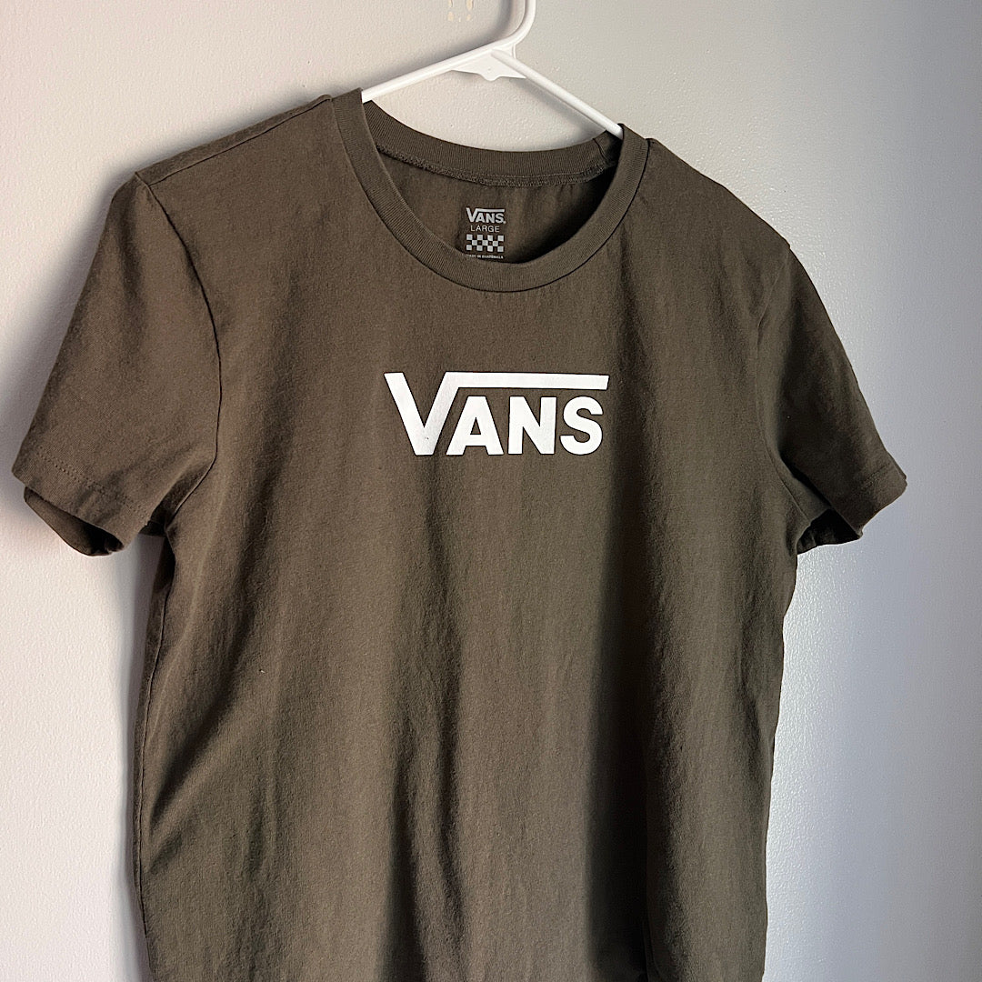 Vans Olive & White Graphic Tee