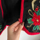 Vintage Tiara International Beaded Embroidered Christmas Zip Up Sweater