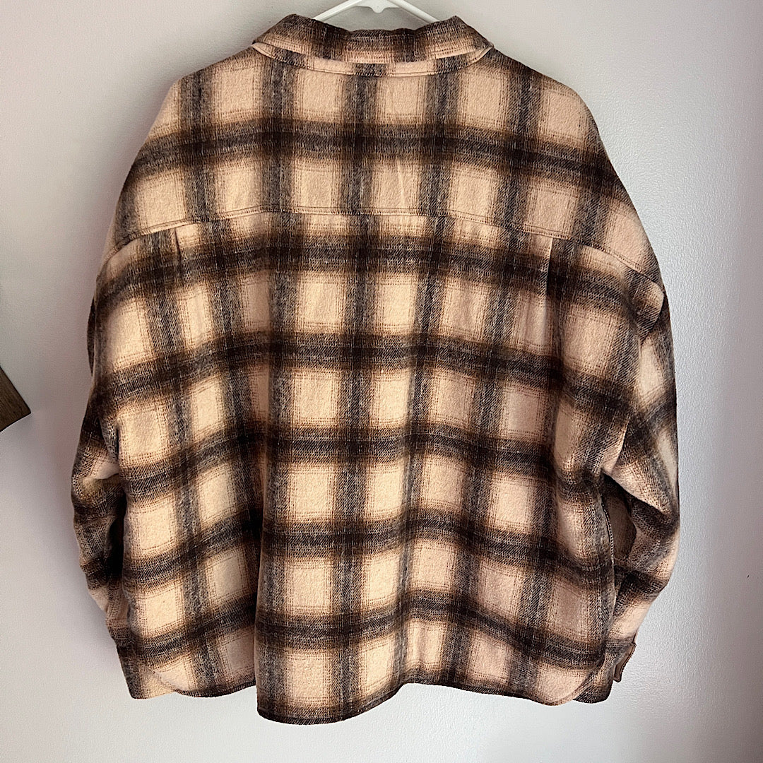 Earthbound Trading Co Quilted Lining Heavy Shacket