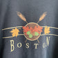 Vintage Boston Fall Leaves Graphic Crewneck Sweatshirt (navy)