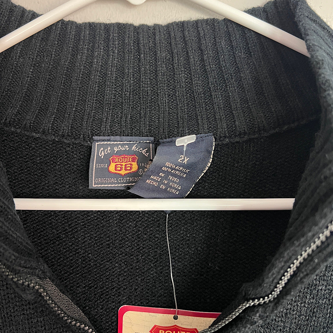 Route 66 NWT Snowflakes 1/4 Zip Sweater