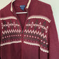 Vintage NorthCrest Fair Isle Zip Sweater