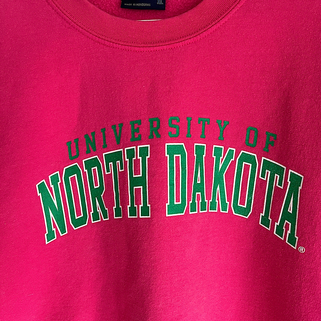 UND North Dakota Pink & Green Crewneck Sweatshirt