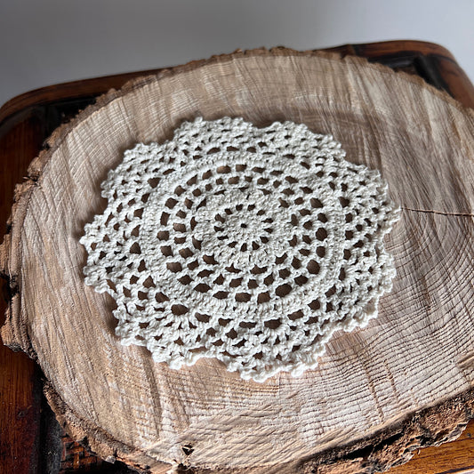 Vintage Handmade Lace Doily Coaster