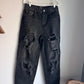 BDG Urban Outfitters High Rise Baggy Distressed Black Jeans (29)
