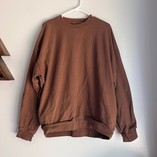 Brandy Melville Chocolate Brown Crewneck Sweatshirt