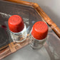 Vintage Large Glass Salt & Pepper Shakers
