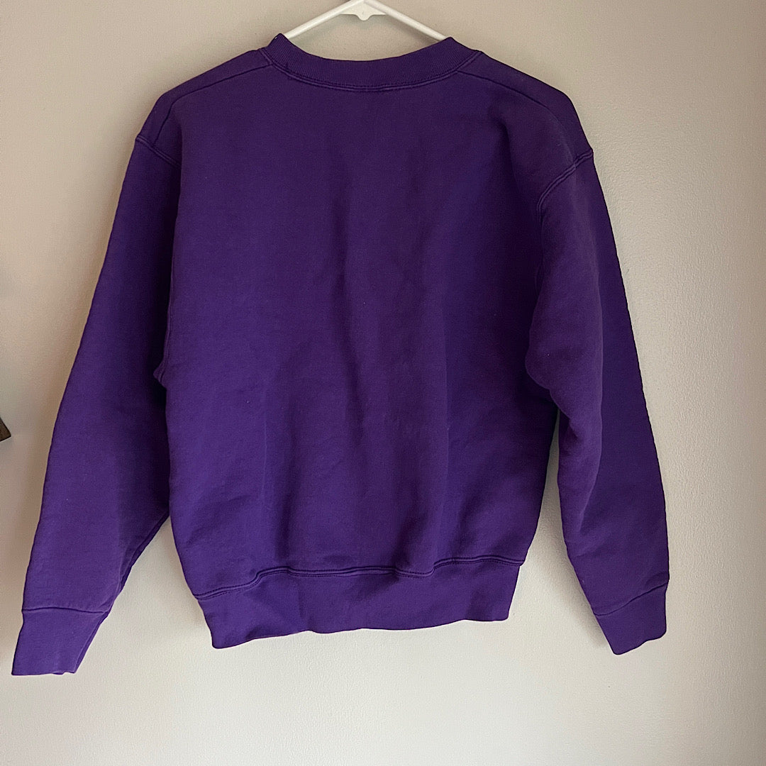 Vintage Youth Vikings Embroidered Crewneck Sweatshirt