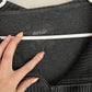 Aerie 1/4 Zip Ribbed Collar Charcoal Pullover Sweatshirt
