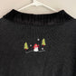 Vintage Croft & Barrow Snowman Embroidered Zip Up Christmas Sweater