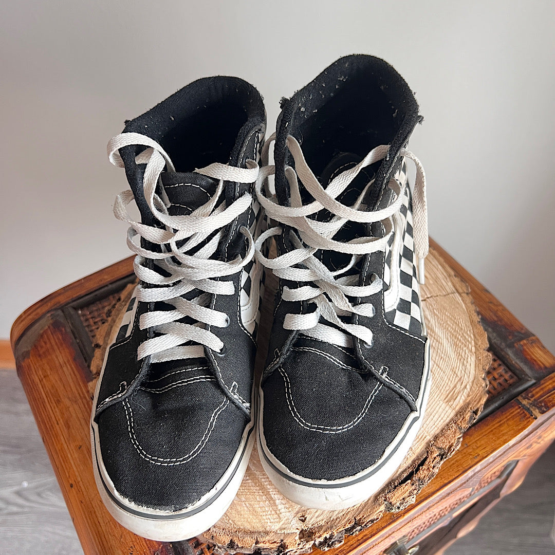 Vans Sk8-Hi Platform Checkerboard Shoes (missy 4)