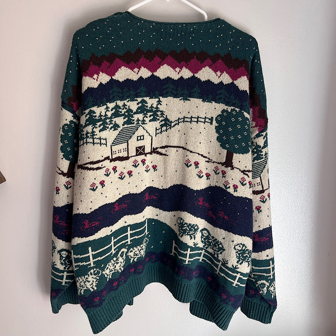 Vintage Northern Reflections Country Cardigan Sweater