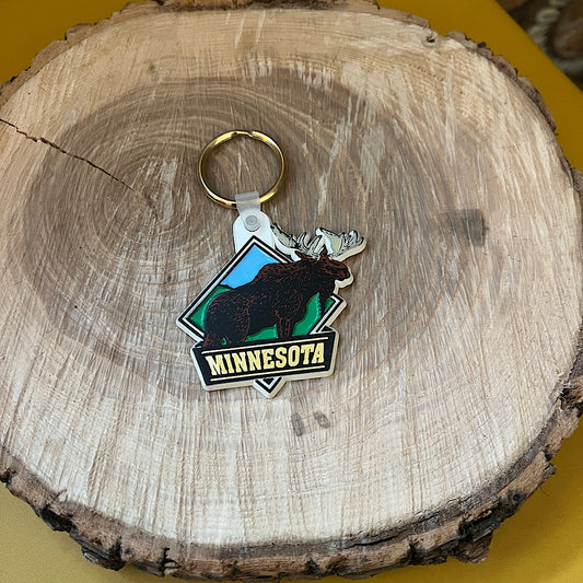 Vintage Minnesota Moose Keychain