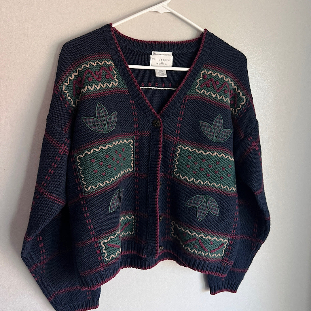 Vintage Christopher & Banks Hand Embroidered Sweater