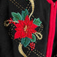 Vintage Tiara International Beaded Embroidered Christmas Zip Up Sweater
