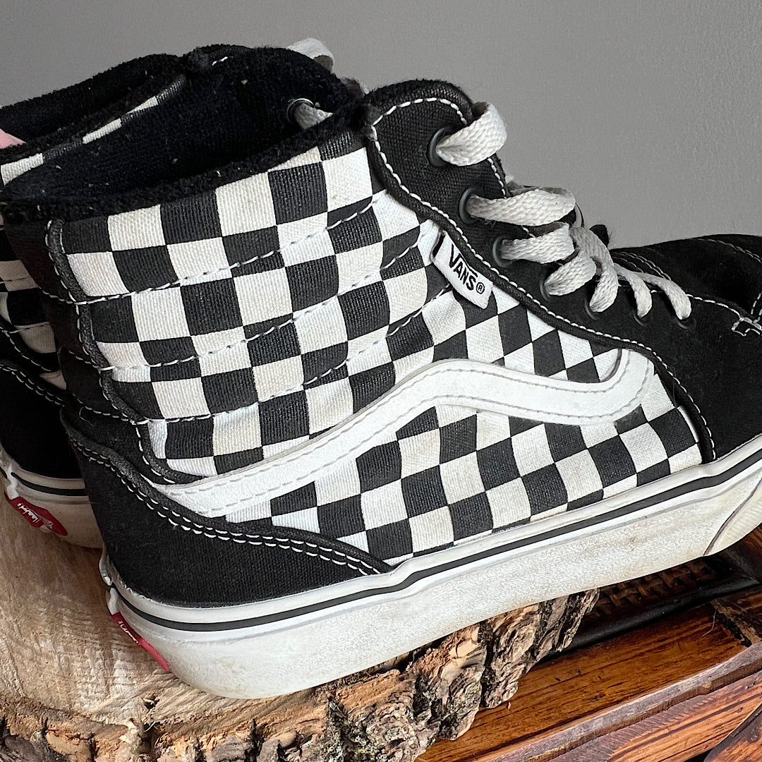 Vans Sk8-Hi Platform Checkerboard Shoes (missy 4)