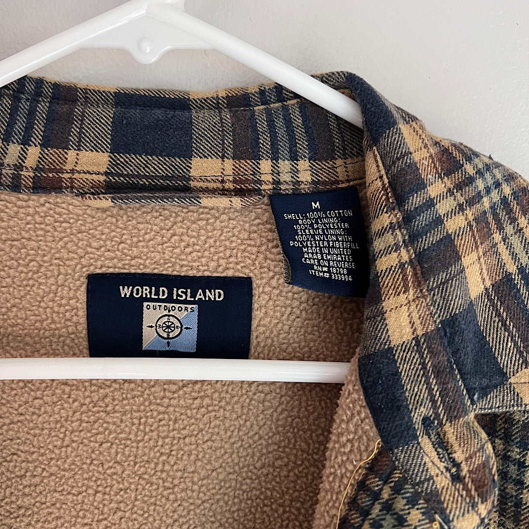 Vintage World Island Fleece Lined Flannel Shacket