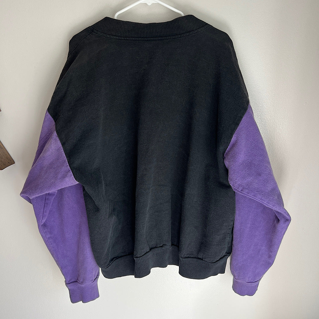 Vintage WEK Vikings Denim Varsity Bomber Jacket