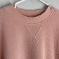 Aerie Oversized Blush Waffle Knit Crewneck Pullover Sweatshirt