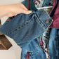 Vintage '80s Current Seen Denim Flannel Lined Jacket