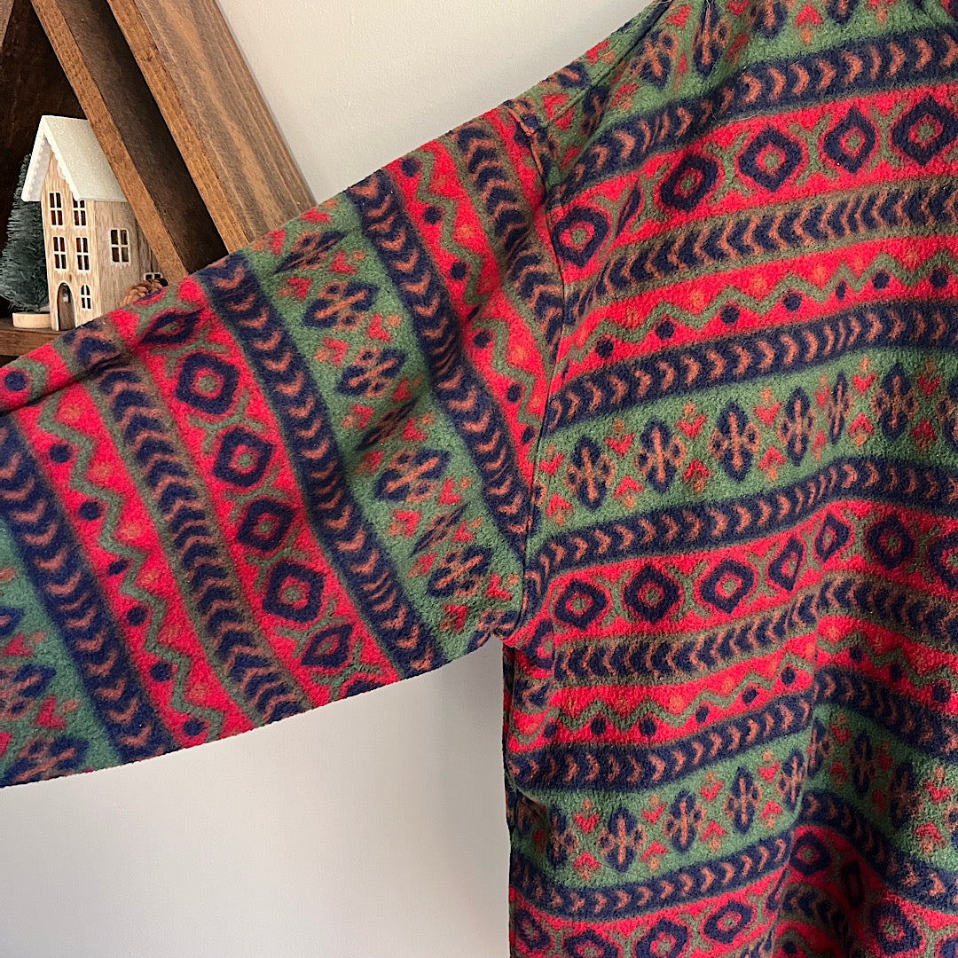 Vintage PK Elliot Sport Patterned Fleece Pullover