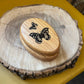 Vintage Magic Marble Towel Holder Wooden Butterflies