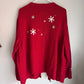 Vintage Croft & Barrow Woman Embroidered Beaded Snowflake Zip Up Sweater