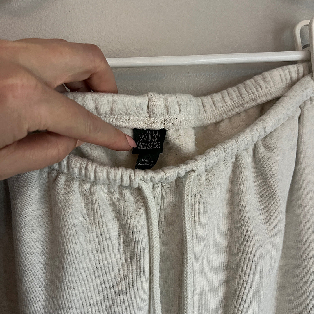 Wild Fable Light Heather Gray Drawstring Jogger Sweatpants