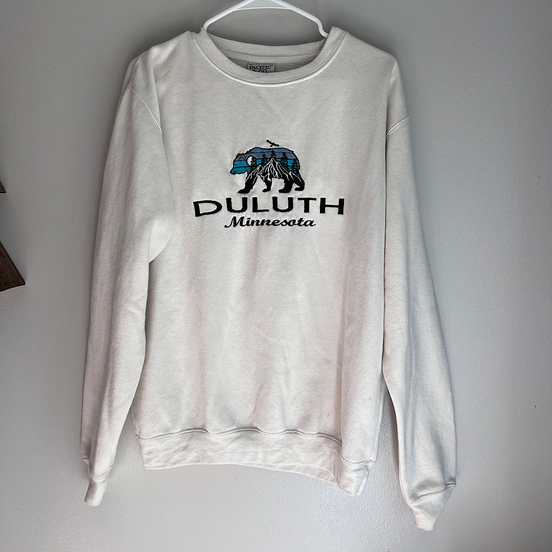 Minnesota Duluth Bear Embroidered Crewneck