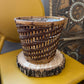 Vintage Wicker Plastic Lined Plant Basket
