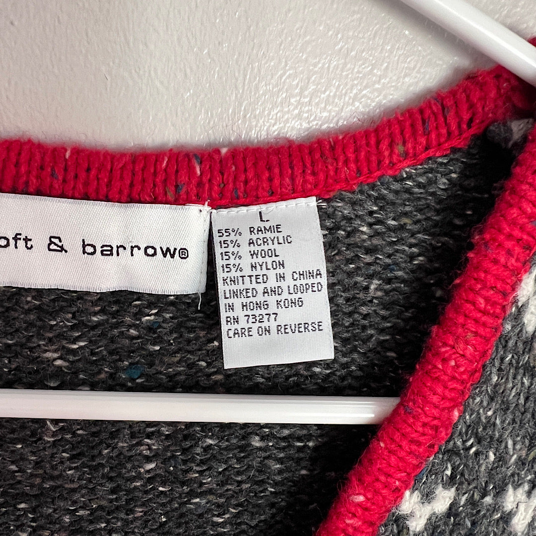 Vintage Croft & Barrow Knit Christmas Zip Up Vest