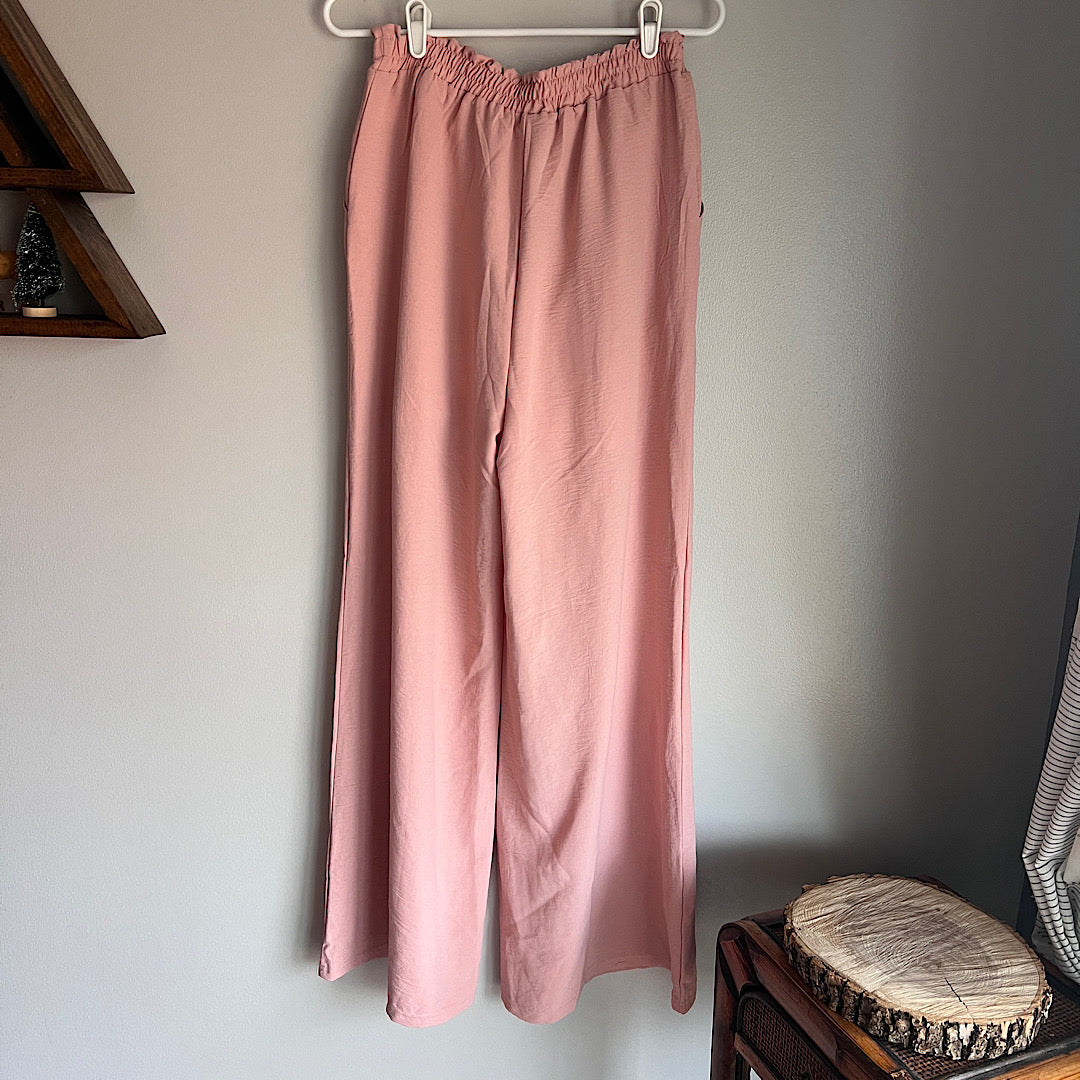 Pink Wide Leg Pants