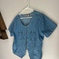 Vintage Crossroads Denim Pearl Snap Button T-Shirt