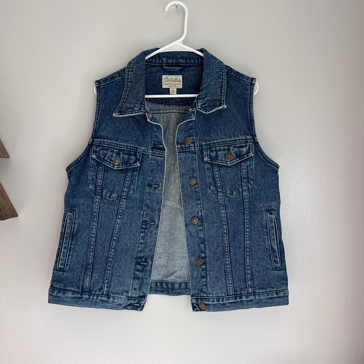 Vintage Cabelas Denim Vest